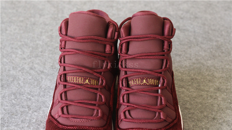 Authentic Air Jordan 11 Velvet Night Maroon High